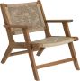 Kave Home Geralda fauteuil in acaciahout met donkere afwerking FSC 100% - Thumbnail 1