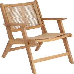 Kave Home Geralda fauteuil in acaciahout met natuurlijke afwerking FSC 100%