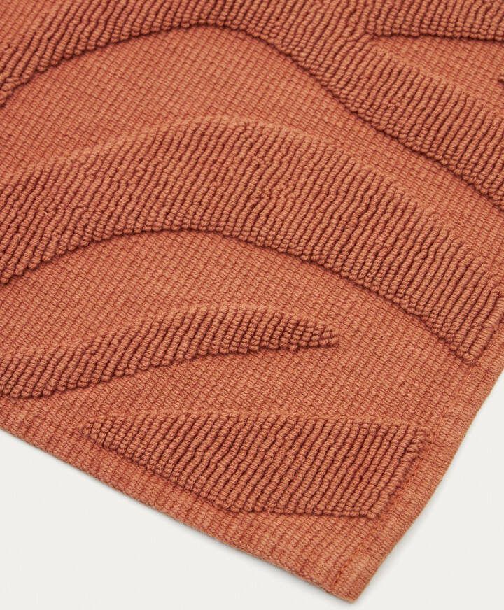 Kave Home Goda-badmat 100% katoen terracotta 50 x 70 cm