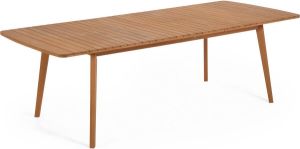 Kave Home Hanzel verlengbare tafel van massief eucalyptushout 183 (240) x 100 cm FSC 100%