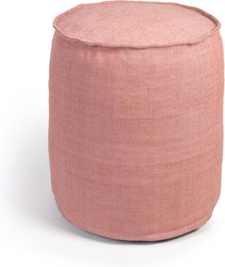 Kave Home Isaura100% PET ronde terracotta poef Ø 40 cm