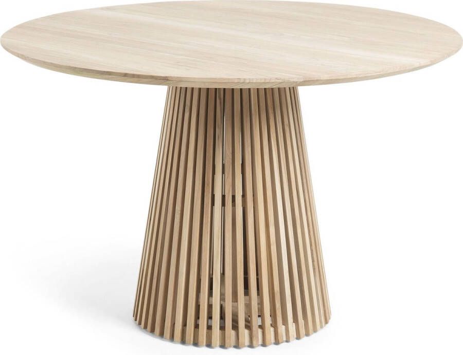 Kave Home Jeanette ronde tafel in massief teak Ø 120 cm