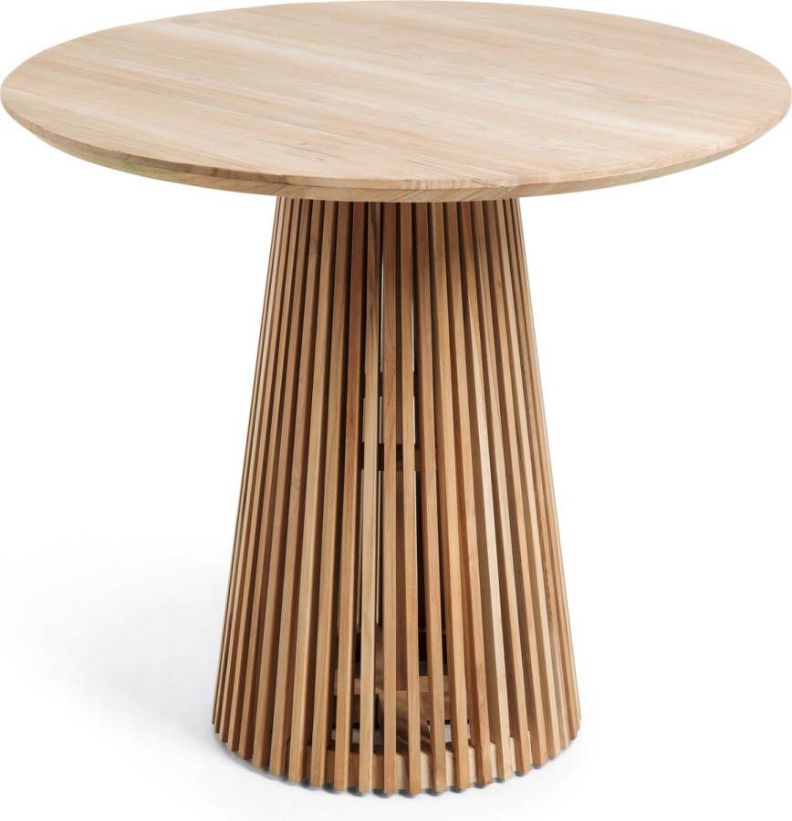 Kave Home Jeanette ronde tafel van massief teakhout Ø 90 cm
