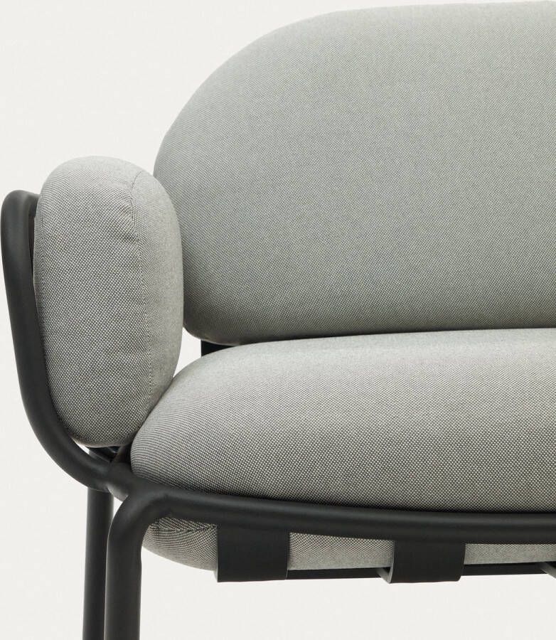 Kave Home Joncols 2 zits buitenbank in aluminium met grijs gelakte afwerking 165 cm