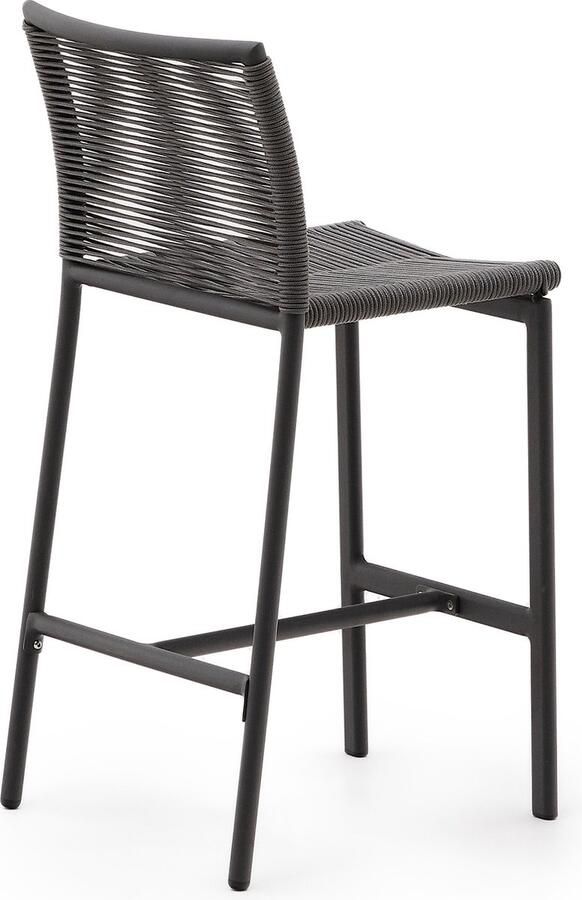 Kave Home Buitenkruk Culip van touw en grijs aluminium 65 cm