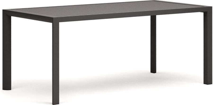 Kave Home Culip buitentafel in aluminium met grijze afwerking 180 x 90 cm