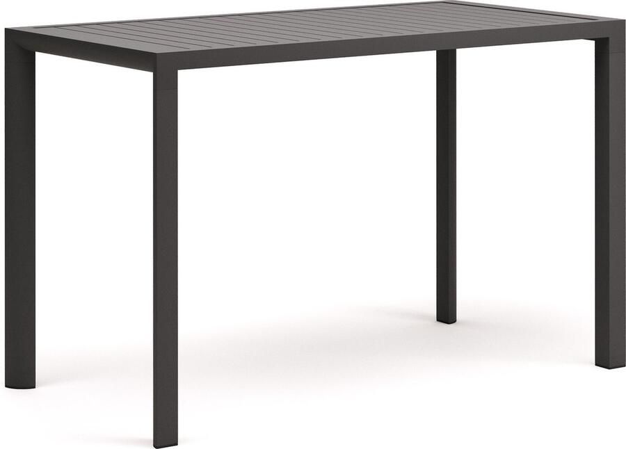 Kave Home Culip hoge buitentafel in aluminium met grijze afwerking 150 x 77 cm