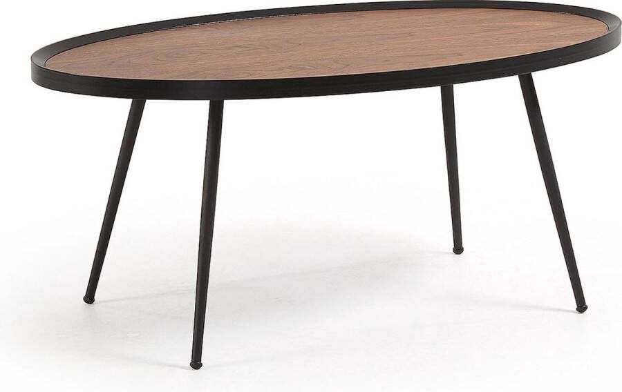 Kave Home Salontafel Kinsley 102 x 56cm Zwart Ovaal