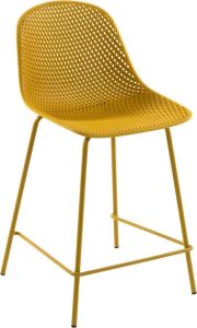 Kave Home Barkruk 'Quinby' (zithoogte 75cm) kleur Geel