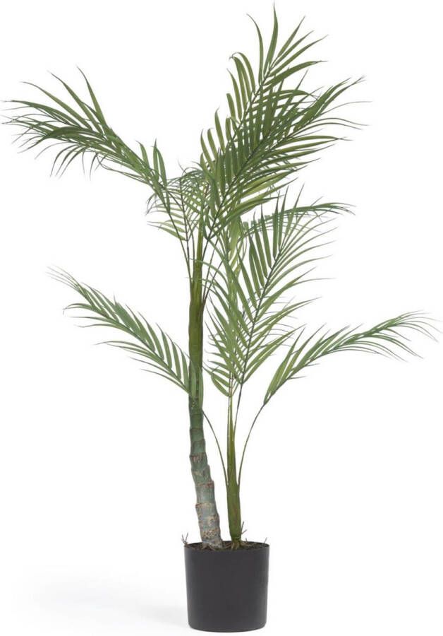 Kave Home Kunstmatige palmboom met zwarte plantenpot 70 cm