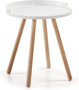 Kave Home Kurb witte bijzettafel Ø 46 cm FSC MIX Credit