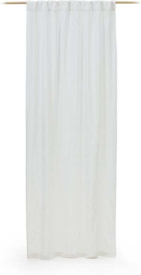Kave Home Malavella gordijn 100% wit linnen 140 x 270 cm