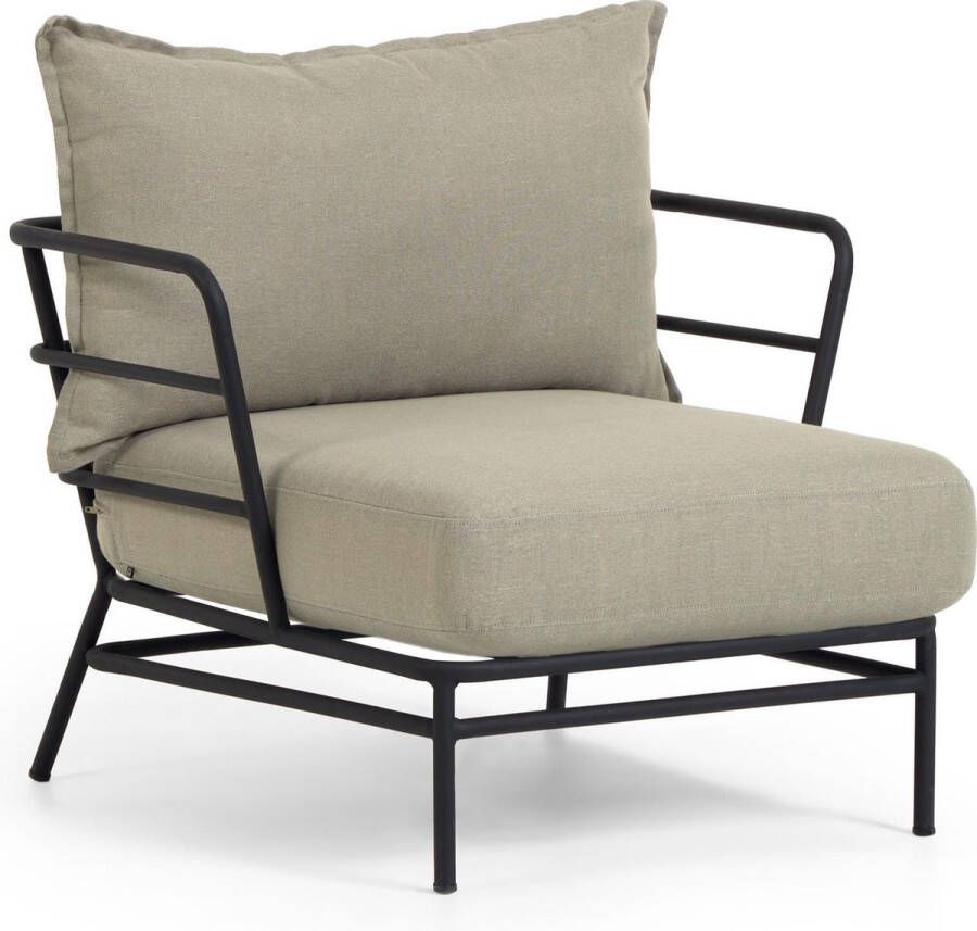 Kave Home Outdoor Fauteuil 'Mareluz' kleur Zwart