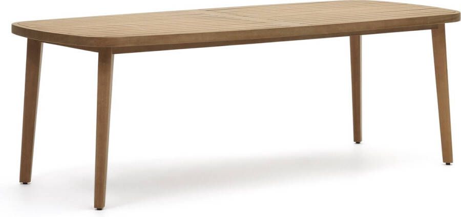 Kave Home Maset 100% buitentafel in massief eucalyptushout 225 x 100 cm FSC