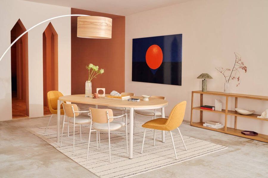 Kave Home Maymai rekken met massief eiken structuur 180 x 81 cm