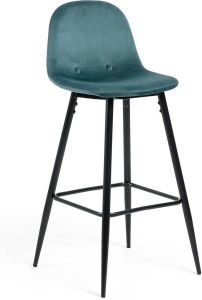 Kave Home Barkruk 'Nolite' (zithoogte 75cm) kleur Turquoise