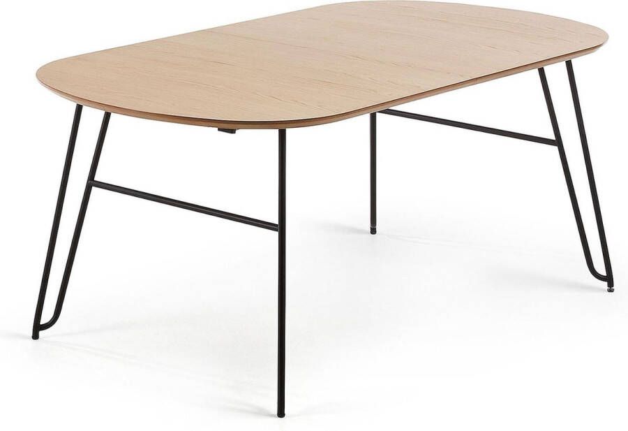 Kave Home Uitschuifbare Ovale Eettafel Novac 170 320 x 100cm Hout Ovaal