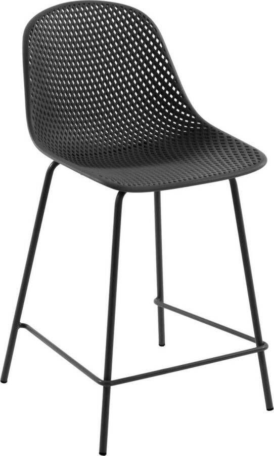Kave Home Barkruk Quinby (zithoogte 75cm) Grijs
