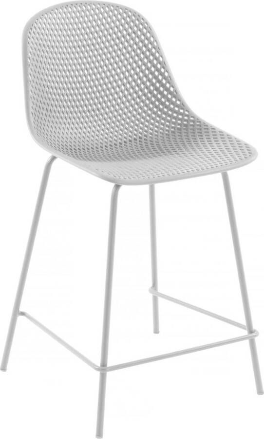 Kave Home Barkruk 'Quinby' (zithoogte 75cm) kleur Wit