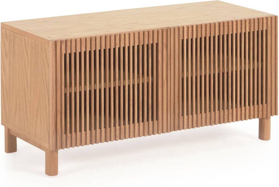 Kave Home Schoenenkast Beyla 98.5 x 42.5 cm 80% MDF E0 (vezelplaat met gemiddelde dichtheid en lage formaldehyde-emissie klasse E0) 18% Eikenhoutplaat (Quercus alba) 2% Essenboomhout (Fraxinus Excelsior)
