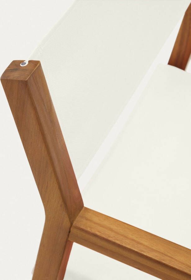 Kave Home Thianna opvouwbare tuinstoel in beige met massief acaciahout FSC 100%