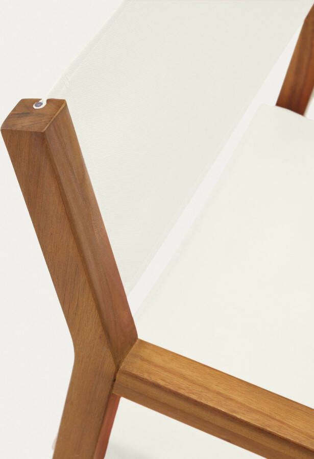 Kave Home Thianna opvouwbare tuinstoel in beige met massief acaciahout FSC 100%