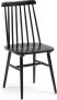 Kave Home Tressia stoel van MDF en massief rubberhout met zwarte lak - Thumbnail 1