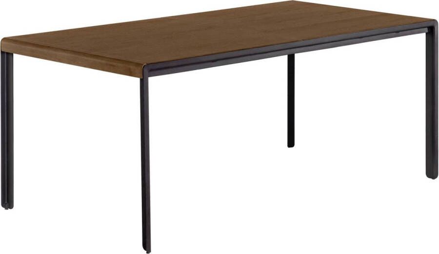 Kave Home Uitschuifbare Eettafel Nadyria 160-200 x 90cm noten zwart