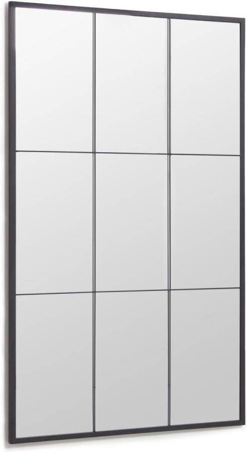Kave Home Ulrica staande spiegel in zwart metaal 100 x 160 cm