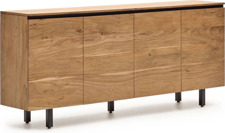 Kave Home Uxue dressoir van massief acaciahout met natuurlijke afwerking 200 x 78 cm