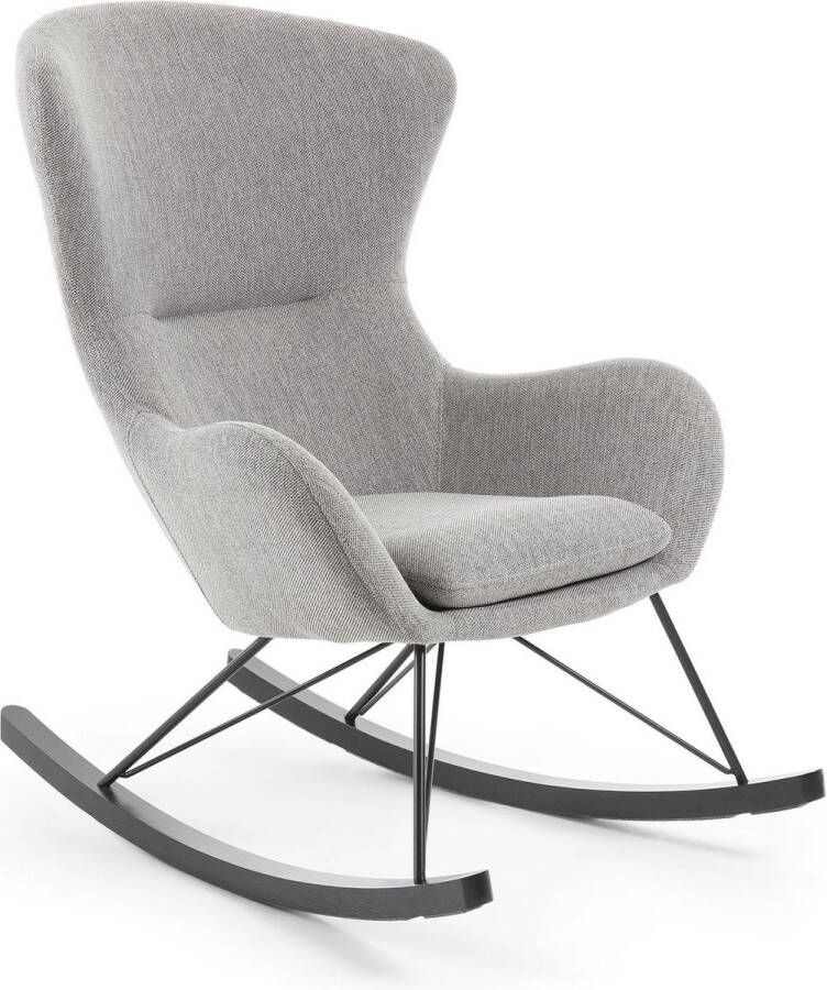Kave Home Vania Schommelstoel grijs Grijs Zwart