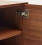 Kave Home Vedrana 2-deurs dressoir in walnootfineer met stalen poten 97 5 x 80 cm - Thumbnail 1