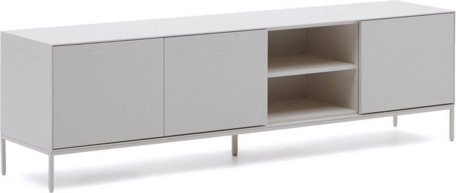 Kave Home Vedrana-TV-meubel met 3 deuren witgelakt MDF 195 x 55 cm