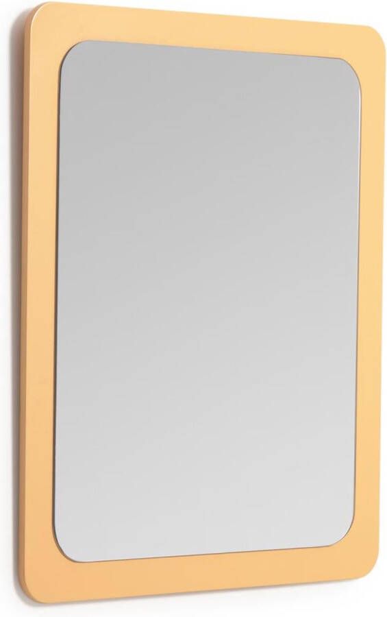 Kave Home Velma spiegel in mosterd MDF 47 x 57 cm