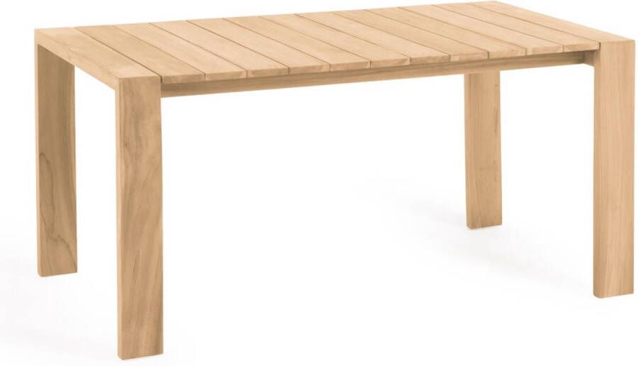 Kave Home Victoire tuintafel in massief teakhout 200 x 100 cm