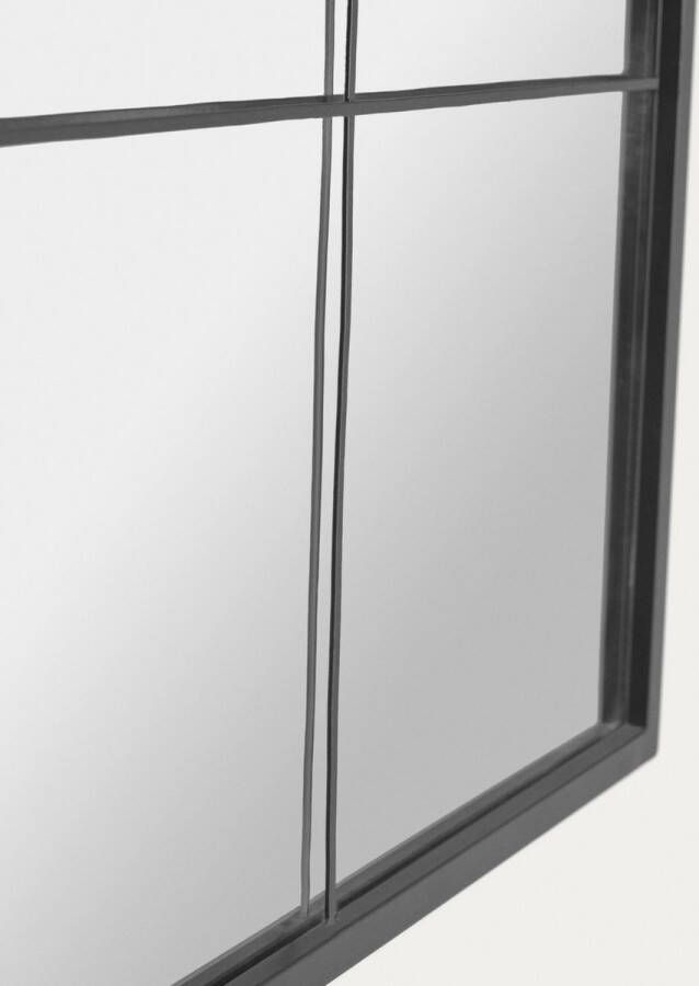Kave Home Wandspiegel Ulrica van zwart metaal 80 x 80 cm