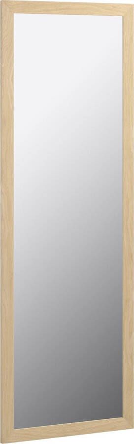 Kave Home Nerina spiegel brede omlijsting natuurlijke afwerking 52 5 x 152 5 cm