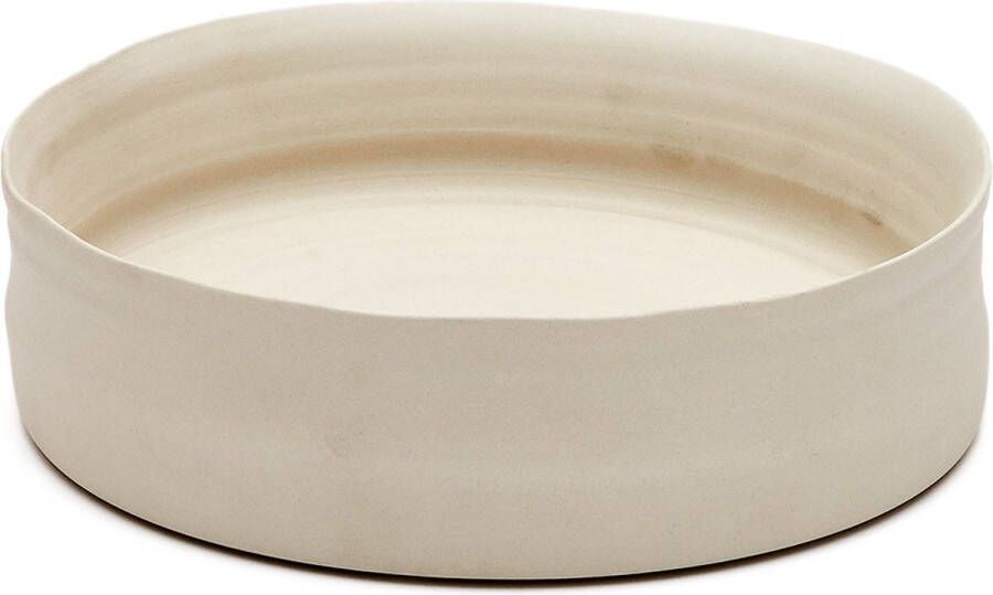 Kave Home Witte keramische Macae-tafelschaal klein Ø 24 cm