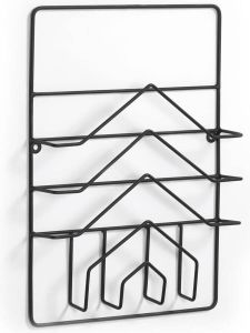 Kave Home Zwart tijdschriftenrek Yamine 33 x 45 cm