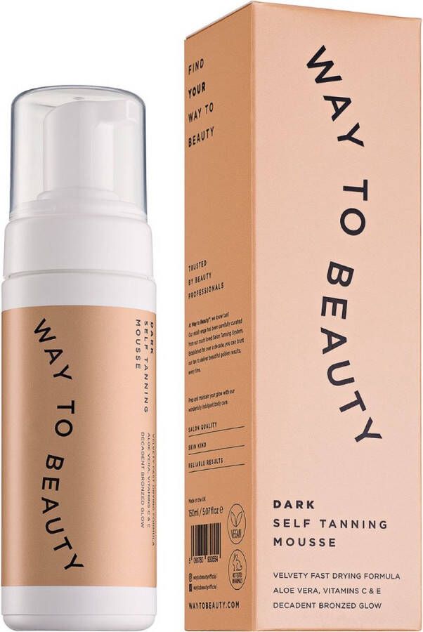 Kaviaarvoorjehaar Way to Beauty zelfbruiner Mousse Dark 250 ml