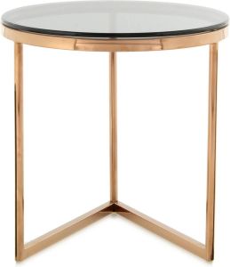 Kayoom Bijzettafel wynona metalen frame grijs 40 x 40 x 42 cm