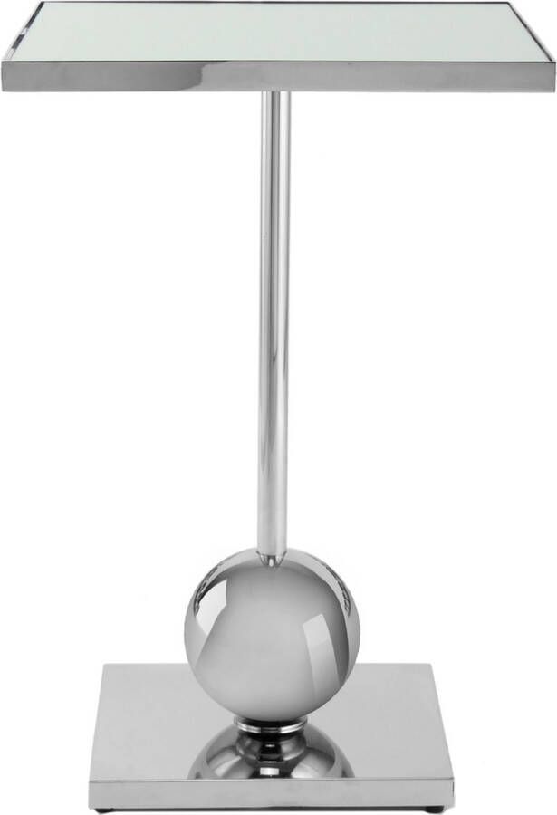 Kayoom Bijzitter leva roestvrij staal zilver 42 x 42 x 62 cm