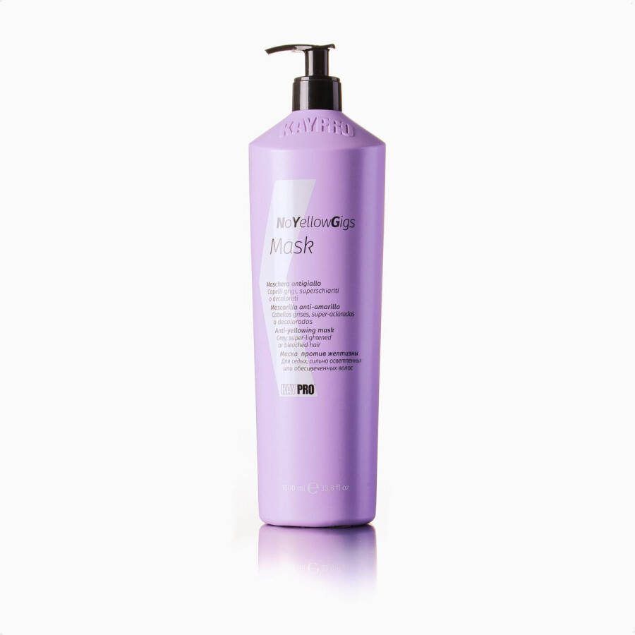 KayPro No Yellow Gigs Masker 1000 ml Professionele Haarverzorging Zilver Masker Purple Mask Zilvershampoo Masker Haarmasker