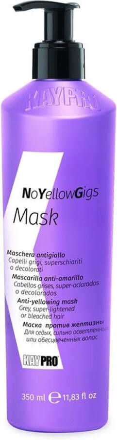 KayPro No Yellow Gigs Masker 350 ml Professionele Haarverzorging Zilver Masker Purple Mask Zilvershampoo Masker Haarmasker