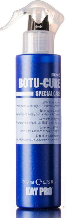 KayPro Spray voor Beschadigd Haar Phase 2 Botu-Cure Spray 200 ml Professionele Haarverzorging Herstellende Haarspray voor Beschadigd Haar