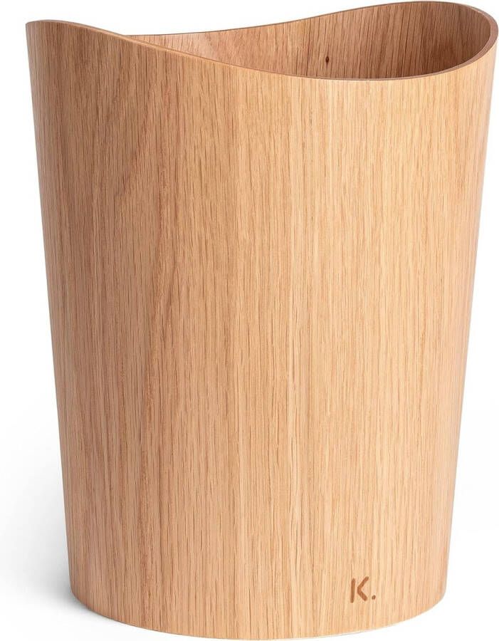 Kazai. Echt houten prullenmand Börje Houten prullenbak voor kantoor kinderkamer slaapkamer en nog veel meer 9 liter eiken