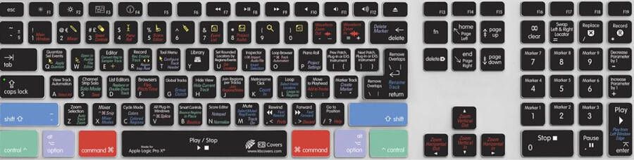 Kb Covers Logic Pro X Keyboard Cove for Apple Keyboard+Num Apple toetsenbord cover