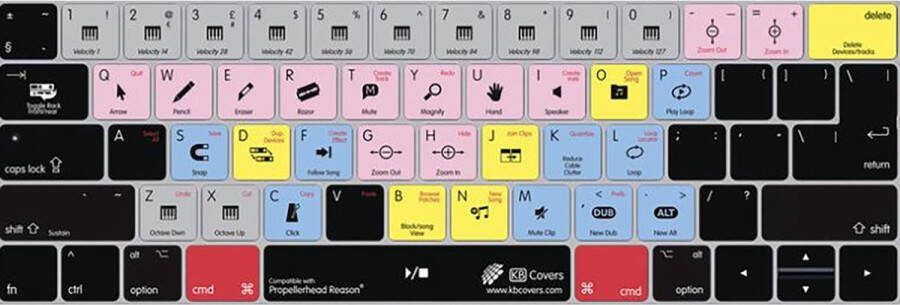 Kb Covers Reason Keyboard Cove for MacBook Pro (Late 2016+) Apple toetsenbord cover