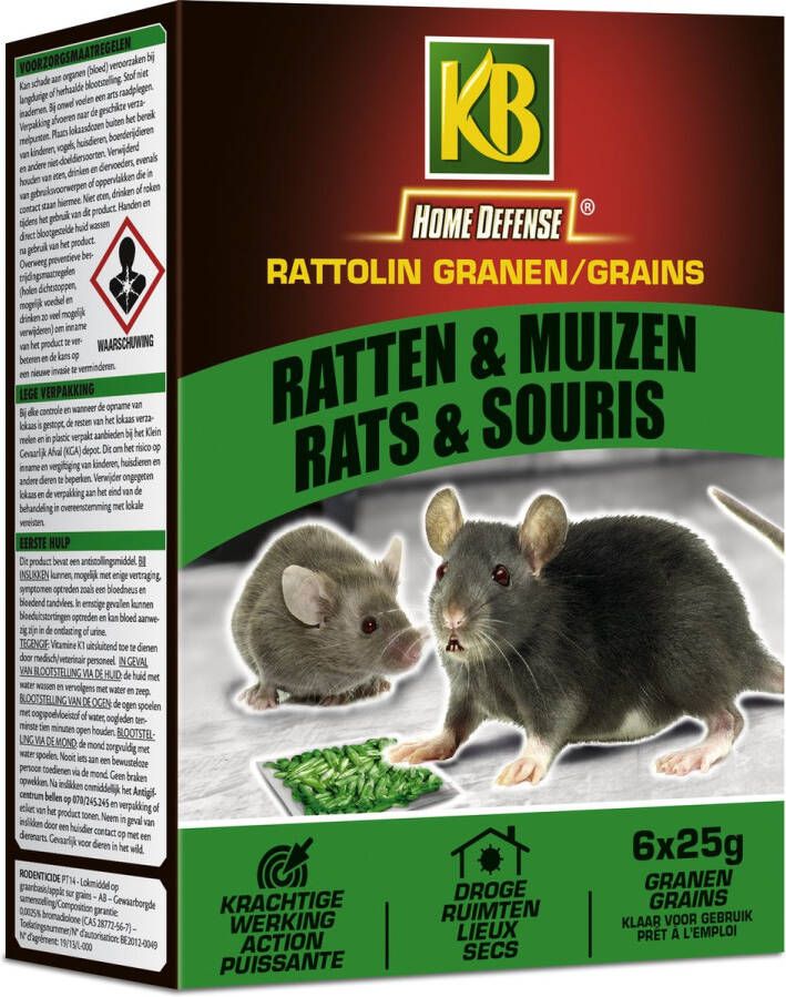 KB Home Defense Ratten & Muizen Granen 150g