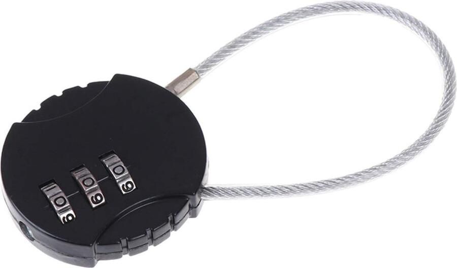 Kbstronics Kofferslot 1x Reisslot – Reis Cijferslot – Cijferhangslot Hangslot Hangslotje Bagageslotjes – Slot voor Bagage Zwart